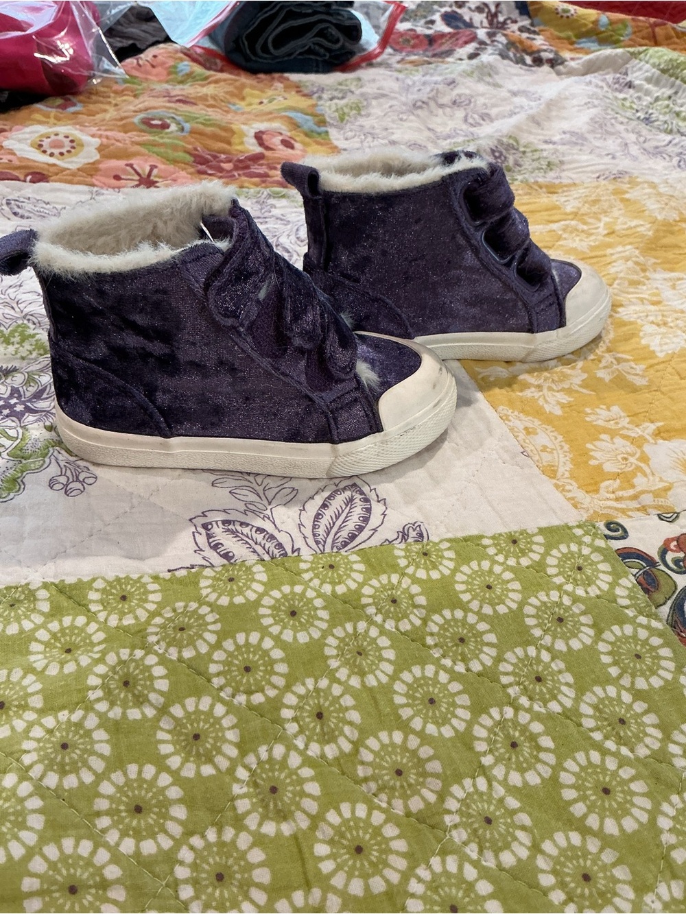 Cat & Jack Purple Plush-Lined High-Top Kids Boots